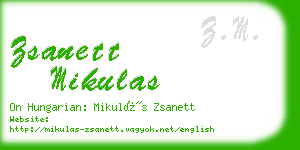 zsanett mikulas business card